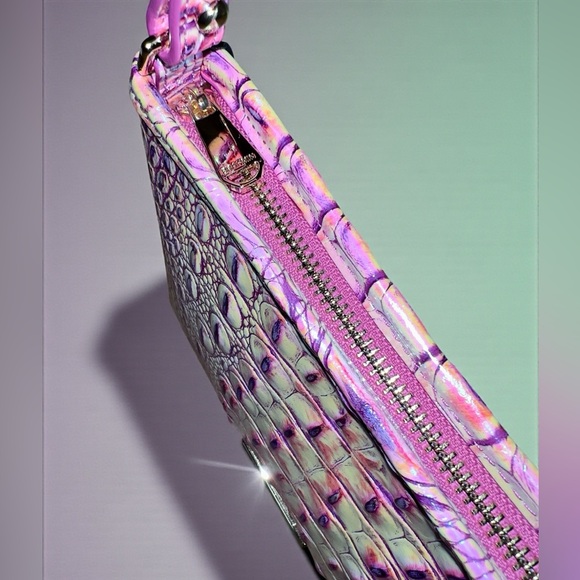 NWT Brahmin Leather Iridescent LORELEI Shoulder Bag, Purple Iris Melbourne - Picture 5 of 8